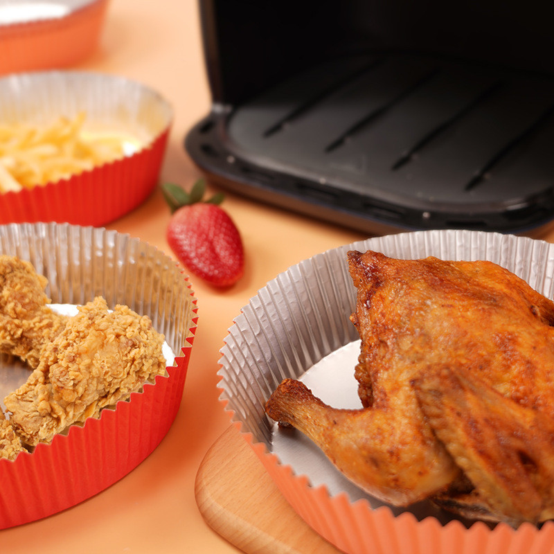 20 gab. Gaisa cepšanas ierīce Vienreizējās lietošanas papīra čaula Mikroviļņu Eļļas Folija Alvas Tvaicēšanas paklājiņi Alumīnija folija BBQ pārtikas paplātes trauks Nepiedegošs cepeškrāsns