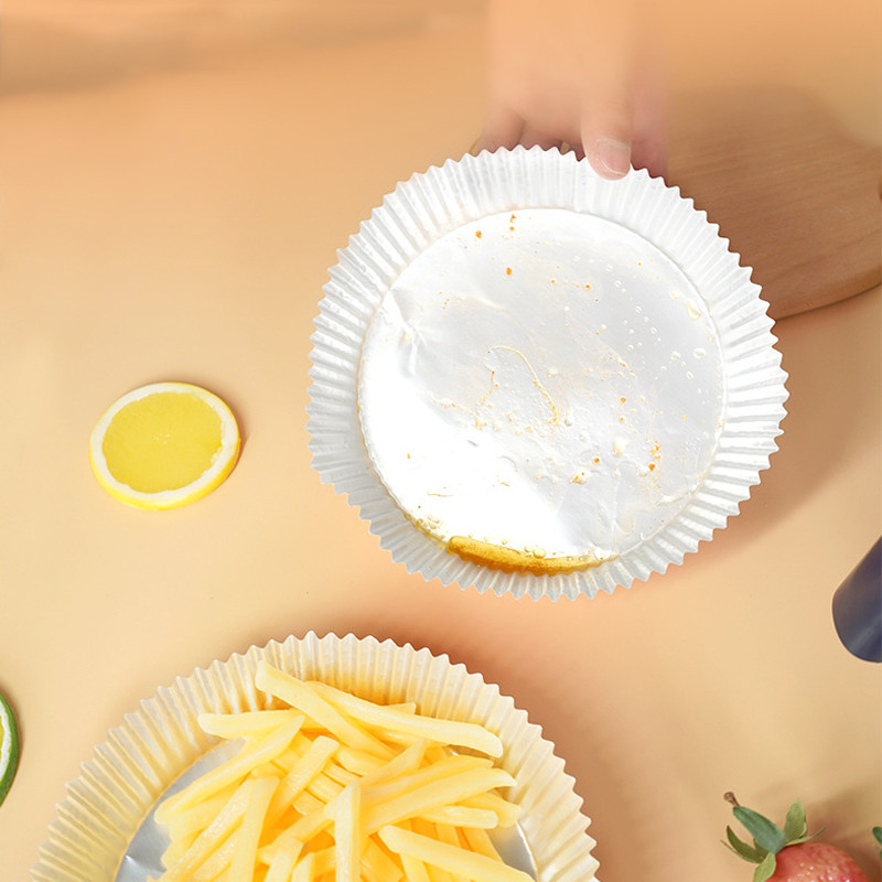 20 gab. Gaisa cepšanas ierīce Vienreizējās lietošanas papīra čaula Mikroviļņu Eļļas Folija Alvas Tvaicēšanas paklājiņi Alumīnija folija BBQ pārtikas paplātes trauks Nepiedegošs cepeškrāsns