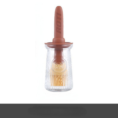 Βούρτσα λαδιού με μπουκάλι Σπίτι τηγανίτα με ανθεκτικό σε υψηλές θερμοκρασίες Σετ μπουκαλιών λαδιού Όλα σε ένα Σετ μπάρμπεκιου ψησίματος σιλικόνης βούρτσα κουζίνας