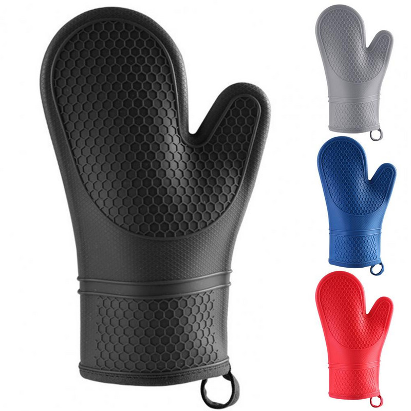 Aukščiausios kokybės silikoninės orkaitės pirštinės, pakabinamos virtuvės pirštinės, minkštas pamušalas, apsaugantis nuo nuplikimo, ilgesnis, izoliuotos virtuvės pirštinės