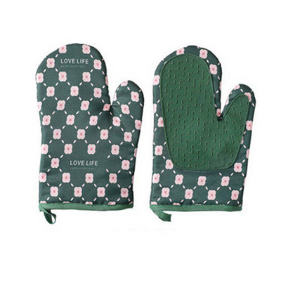 Aranyos virágmintás konyhai sütő kesztyű mikrohullámú sütő forró hőszigetelés sütőkesztyűk konyhai főzőeszközök tartozékok