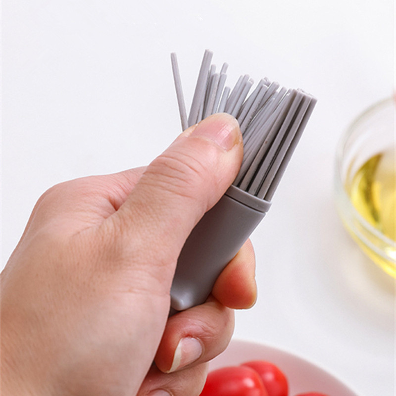 Szilikon hőálló olajkefe akasztólyukkal Többfunkciós csúszásmentes, hosszú nyelű grillkefe Konyhai sütőeszközök