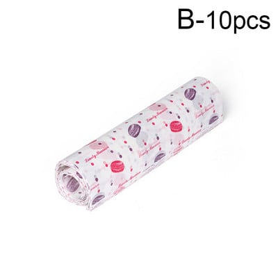 10Gb Vienreizējās lietošanas apdrukāts pārtikas iesaiņojums vaskots papīrs frī kartupeļi maize iepakojums cepšanas papīrs sviestmaižu konfektes, eļļu necaurlaidīgs vaska papīrs