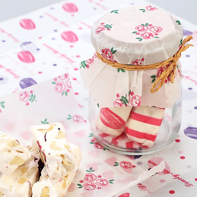 10Gb Vienreizējās lietošanas apdrukāts pārtikas iesaiņojums vaskots papīrs frī kartupeļi maize iepakojums cepšanas papīrs sviestmaižu konfektes, eļļu necaurlaidīgs vaska papīrs