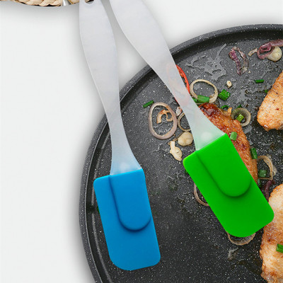 Unelte pentru copt spatulă Mini spatulă translucidă din silicon Spatulă pentru copt cremă Ustensile de bucătărie rezistente la căldură racletă Decorator