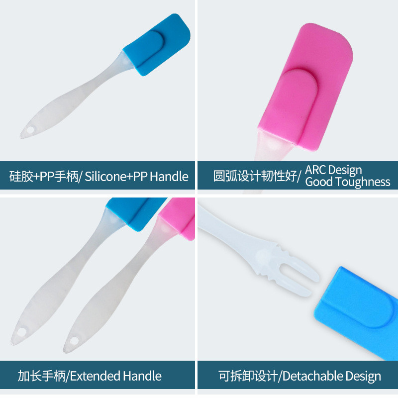 Cepšanas instrumentu lāpstiņa Caurspīdīga Mini Silikona lāpstiņa Cepamās lāpstiņas krēms Karstumizturīgs Virtuves piederumu skrāpis Dekorators