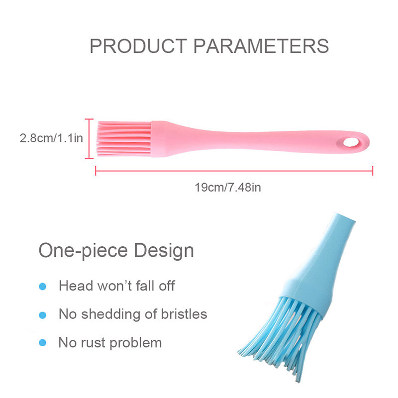 TEENRA 1 gab. Karstumizturīga silikona eļļas birste virtuves sviesta birste Augstas temperatūras bārbekjū birste maize BBQ gatavošanas rīki