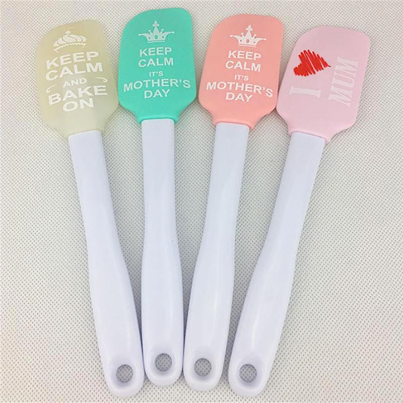 1gb Cute Sirds Zvaigznes burti Rakstu Kūka Lāpstiņa Pārtikas kvalitātes Silikona Sviesta Skrāpis Kūkas Krēms Sajaukšana Cepšanas rīki Nejauši