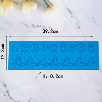 Форма за цветя от дантела Инструменти за декорация на торта с фондан 3D форма за хранителна силиконова подложка Форма за печене на цветя