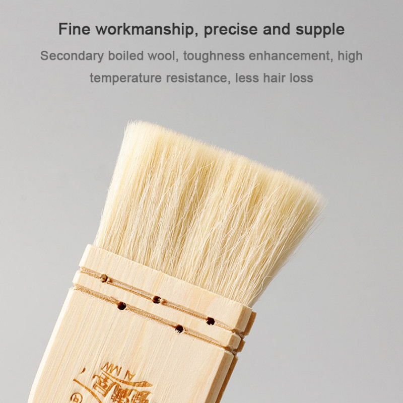 Taisna koka rokturi vilnas birstes josta Iepakojums Vilnas suka koka rokturis bārbekjū birste mati Love Full House cepšanas rīks