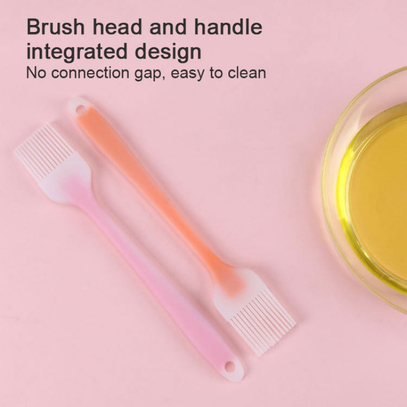 Sviesta otiņa trompetes silikona otiņa, eļļas otiņa, maza caurspīdīga galviņa, oranža rokturis, cepšanas konditorejas izstrādājumi