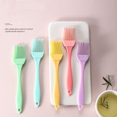 1db Élelmiszer-minőségű szilikagél ecset magas hőmérsékletű sütéshez grillkefe sütőeszköz szilikagél olajkefe PP nyelű sütőeszközök