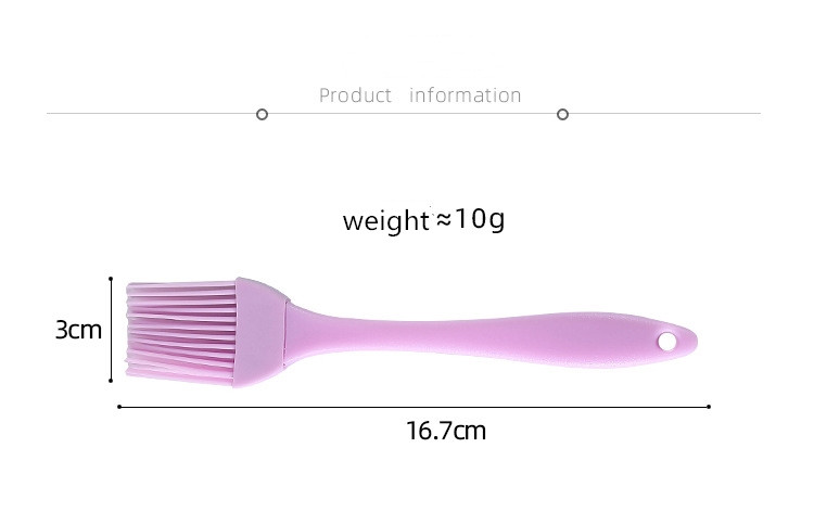 1db Élelmiszer-minőségű szilikagél ecset magas hőmérsékletű sütéshez grillkefe sütőeszköz szilikagél olajkefe PP nyelű sütőeszközök