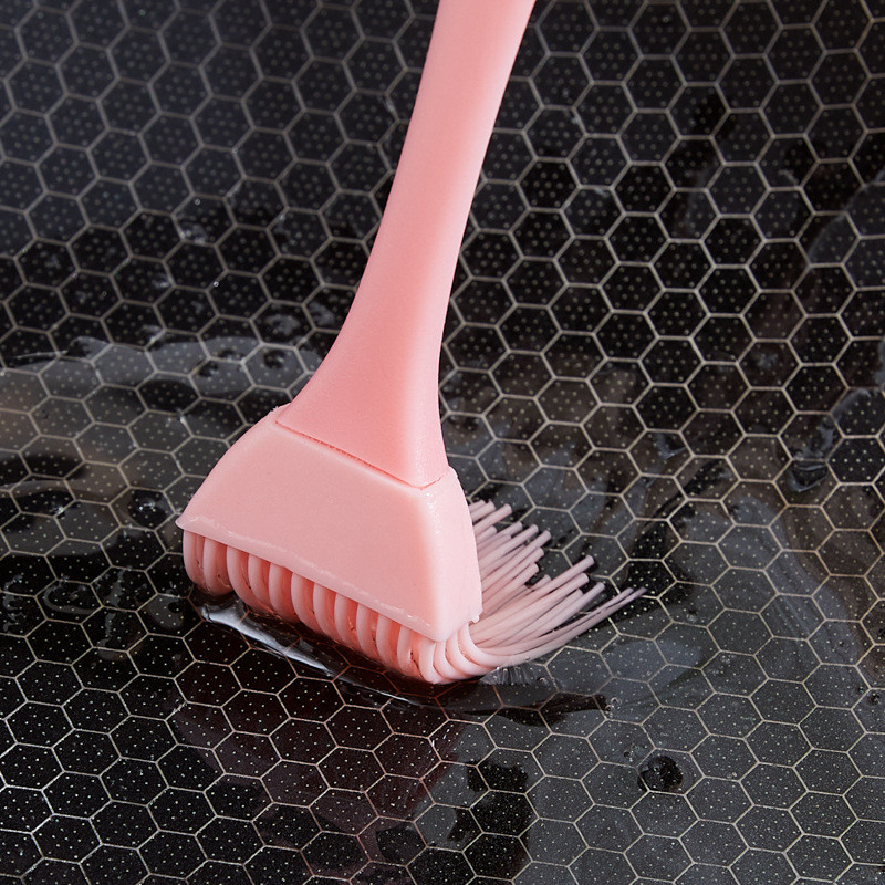 1db Élelmiszer-minőségű szilikagél ecset magas hőmérsékletű sütéshez grillkefe sütőeszköz szilikagél olajkefe PP nyelű sütőeszközök