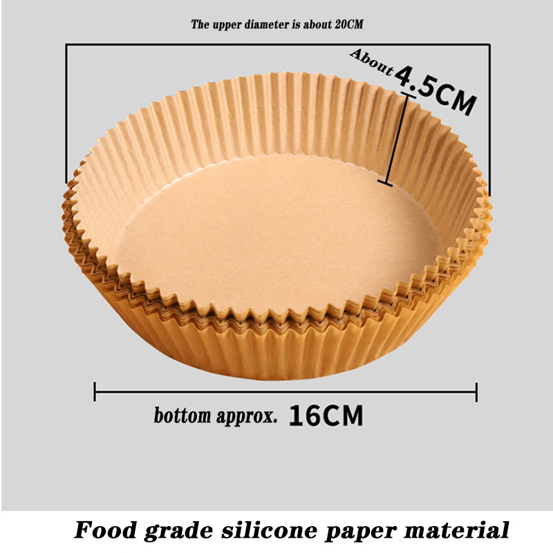 Gaisa cepšanas ierīces vienreizējās lietošanas papīrs gaisa ceptuvei siera kūkas Gaisa cepšanas ierīces piederumi pergamenta koksnes masas tvaicējamais papīrs cepšanai