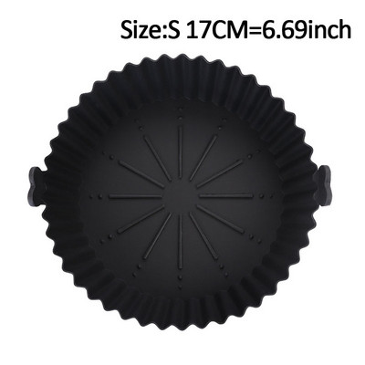 17/20 cm-es légsütő szilikon tepsi tortaforma csokoládé formák sütőedények péksütemény Airfryer edény kerek grillserpenyő