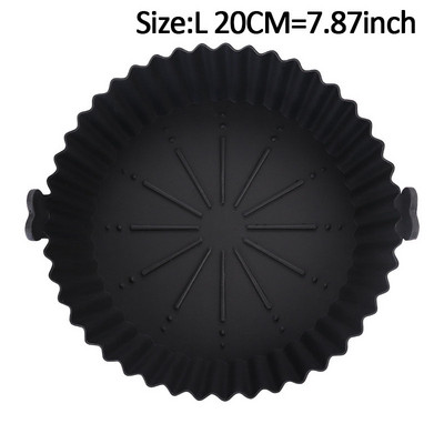 17/20 cm-es légsütő szilikon tepsi tortaforma csokoládé formák sütőedények péksütemény Airfryer edény kerek grillserpenyő
