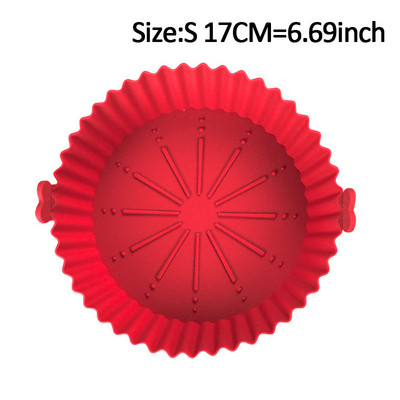 17/20 cm-es légsütő szilikon tepsi tortaforma csokoládé formák sütőedények péksütemény Airfryer edény kerek grillserpenyő