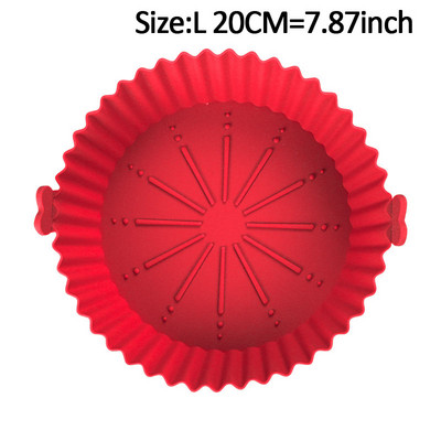17/20 cm-es légsütő szilikon tepsi tortaforma csokoládé formák sütőedények péksütemény Airfryer edény kerek grillserpenyő