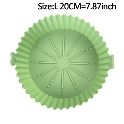 17/20 cm-es légsütő szilikon tepsi tortaforma csokoládé formák sütőedények péksütemény Airfryer edény kerek grillserpenyő