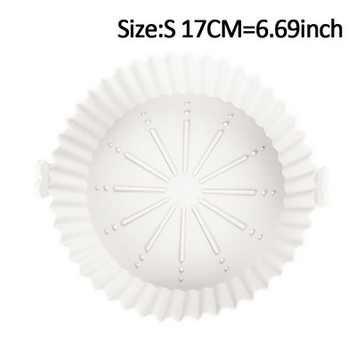 17/20 cm-es légsütő szilikon tepsi tortaforma csokoládé formák sütőedények péksütemény Airfryer edény kerek grillserpenyő