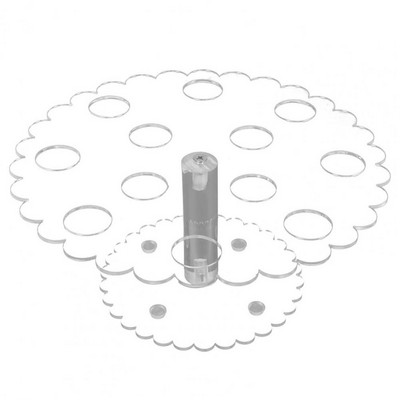 1 komplekta displeja plaukts Praktisks bufetes tipa pārtikas konusa turētājs, apaļš saldējuma konuss