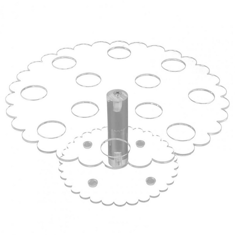 1 komplekta displeja plaukts Praktisks bufetes tipa pārtikas konusa turētājs, apaļš saldējuma konuss