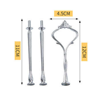 3-етажна метална стойка за торта, стойка за табла, хардуер, корона, фитинг, парти тава, поставка за храна, десерт, поставка за торта, държач за домашна кухня, инструменти