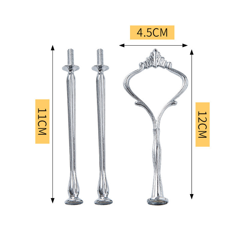 3 līmeņu metāla kūku displeja statīvs. Aparatūra Kronim pieguļošs viesību paplāte kūku pārtikas desertu plaukts kūku turētājs mājas virtuves instrumentiem