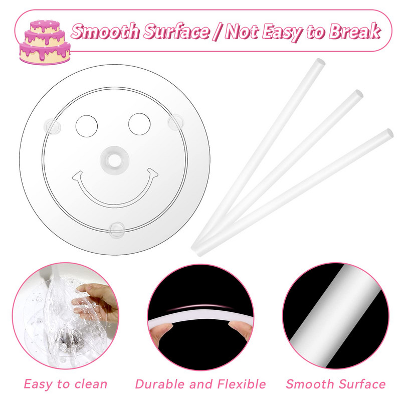 Tortų stovas, daugkartinio naudojimo tortų atramos, 3 pakopų tortų lėkštė daugiapakopiams tortams, vestuvių tortų dekoravimas, vestuvės, gimtadienio vakarėliai