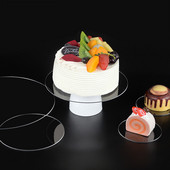 10-25 cm-es kerek akril tortakorongok barkácsolás Art üres deszka tortaszerszám tálca állvány torta teteje díszítő eszköz Sütési kellékek