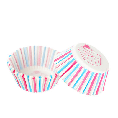 50/100db Muffin csésze Papír Cupcake Csokor Sütőpoharak Tokok Muffin Dobozok Tortapohár Barkácsolás Tortaeszközök Konyhai sütési kellékek