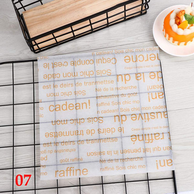 50GAB Maize Eļļas Papīrs Vaska Papīrs Ūdensnecaurlaidīgs Pārtikas Tauku Necaurlaidīgs Iesaiņojums Maize Sviestmaižu cepšanas rīks Virtuves piederumi