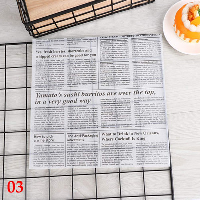 50GAB Maize Eļļas Papīrs Vaska Papīrs Ūdensnecaurlaidīgs Pārtikas Tauku Necaurlaidīgs Iesaiņojums Maize Sviestmaižu cepšanas rīks Virtuves piederumi