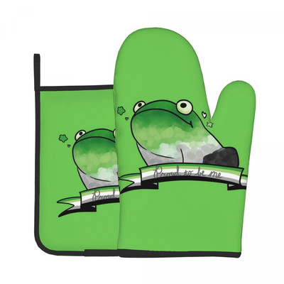 Aromantic Pride Frog! Γάντια κουζίνας βάτραχος Μόνωση Μπάρμπεκιου Γάντι Κατσαρόλα Σετ ψησίματος Γάντια Μαγειρικής