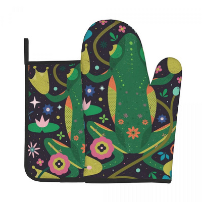 Aromantic Pride Frog! Γάντια κουζίνας βάτραχος Μόνωση Μπάρμπεκιου Γάντι Κατσαρόλα Σετ ψησίματος Γάντια Μαγειρικής