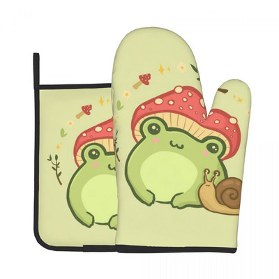 Aromantic Pride Frog! Γάντια κουζίνας βάτραχος Μόνωση Μπάρμπεκιου Γάντι Κατσαρόλα Σετ ψησίματος Γάντια Μαγειρικής