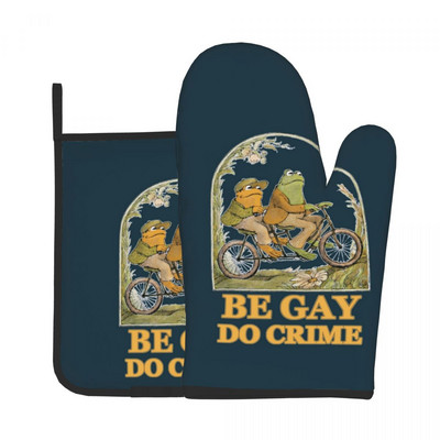 Aromantic Pride Frog! Γάντια κουζίνας βάτραχος Μόνωση Μπάρμπεκιου Γάντι Κατσαρόλα Σετ ψησίματος Γάντια Μαγειρικής
