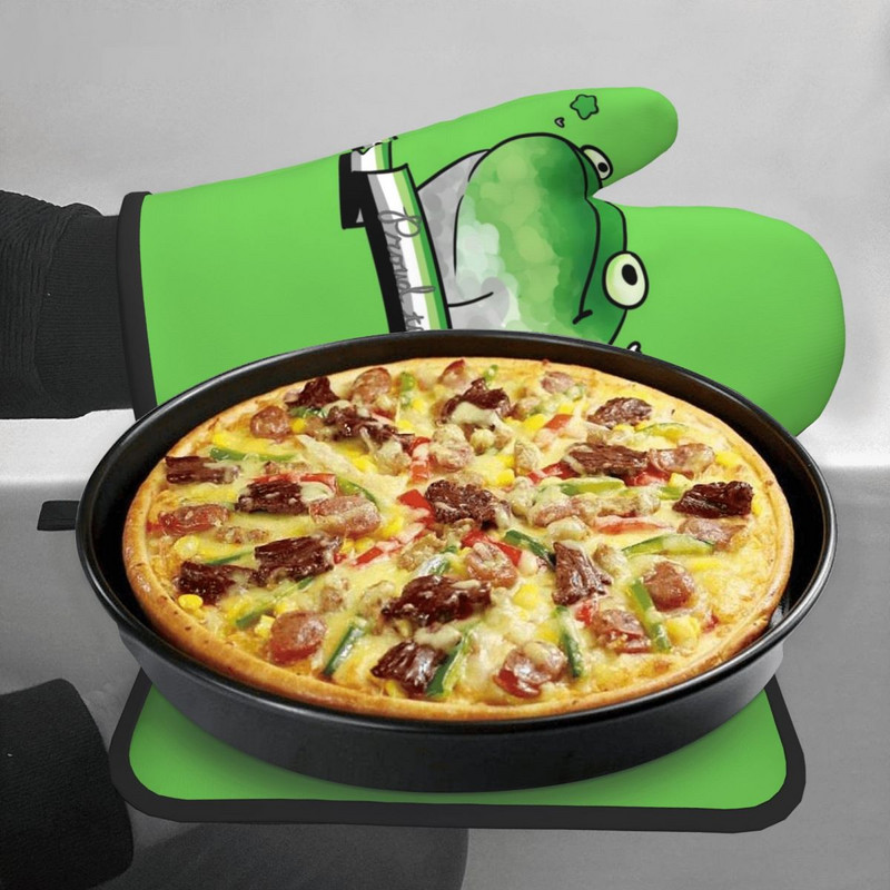 Aromantic Pride Frog! Γάντια κουζίνας βάτραχος Μόνωση Μπάρμπεκιου Γάντι Κατσαρόλα Σετ ψησίματος Γάντια Μαγειρικής