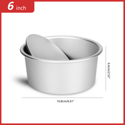 4/6/8 colio apvalių tortų formų rinkinys su nuimamu dugnu aliuminio lydinio šifono pyrago formų / formų rinkinys 3 pakopų apvalių tortų skardų įrankiai