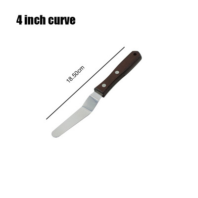 Nerūsējošā tērauda koka rokturis kūkas špakteļlāpstiņa krēms, izlīdzinošs, taisns, skūpsts nazis 6 collu 8 collu sviesta nazis