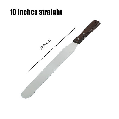 Nerūsējošā tērauda koka rokturis kūkas špakteļlāpstiņa krēms, izlīdzinošs, taisns, skūpsts nazis 6 collu 8 collu sviesta nazis