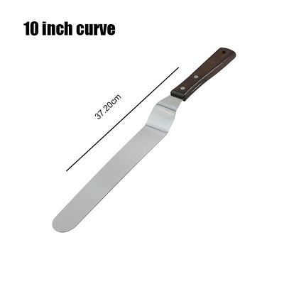 Nerūsējošā tērauda koka rokturis kūkas špakteļlāpstiņa krēms, izlīdzinošs, taisns, skūpsts nazis 6 collu 8 collu sviesta nazis