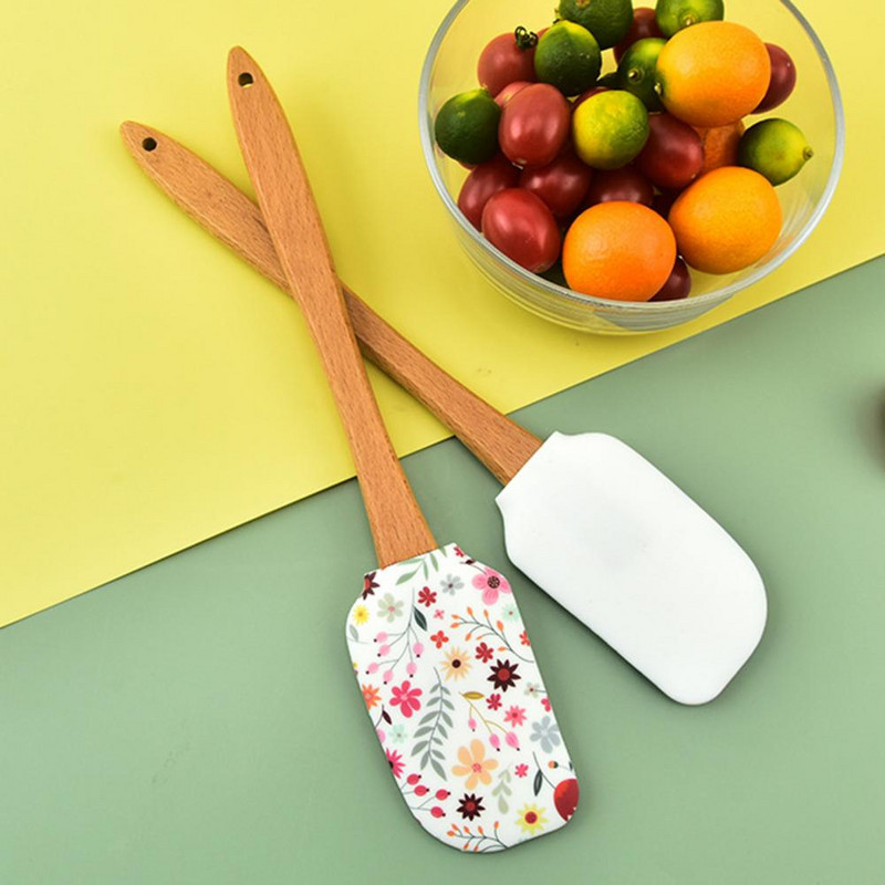 Ilgmūžīgs, neslīdošs gatavošanas cepšanas skrāpis Cepšanas lāpstiņa Bez burzām maisīšanas gatavošanas sviesta skrāpis Sadzīves piederumi