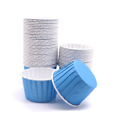 50 vnt Muffin Cake Cupcake Dėklai Spalvotas taškas Aliejui atsparus Cupcake Pamušalas Kepimo puodelio padėklas Vestuvių vakarėlio kasetės Vyniojamasis popierius