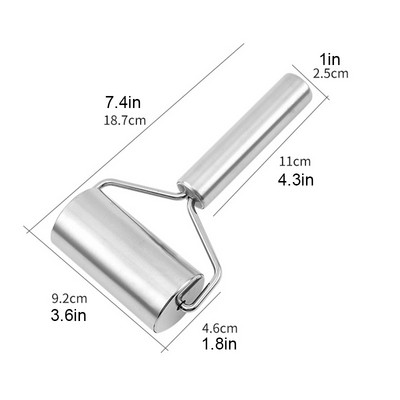 Nerūdijančio plieno dvigalvis volelis Nelipnus tešlos tešlos volelis Koldūnai Virtuvės priedai Picos kepimo reikmenys