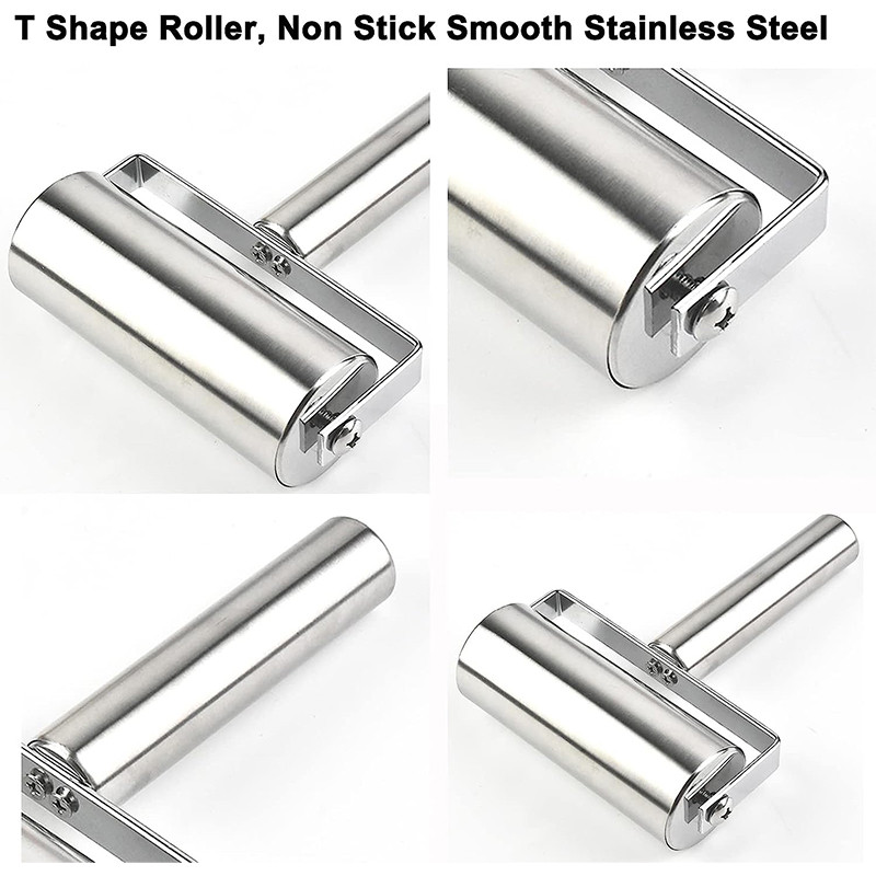 Nerūdijančio plieno dvigalvis volelis Nelipnus tešlos tešlos volelis Koldūnai Virtuvės priedai Picos kepimo reikmenys