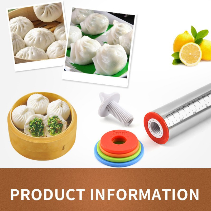 Nerūdijančio plieno reguliuojamas kočėlas kočėlas torto volelis tešlos kočėlas Kepimo įrankiai