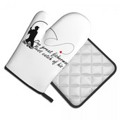 Viens lielisks zvejnieka dūraiņu karstais spilventiņš Viņa mūža labākā nozveja Grils Gaisa cepeškrāsnis Karstumizturīgs Virtuves cimdi Mikroviļņu krāsns Cepeškrāsns dūraiņu komplekts