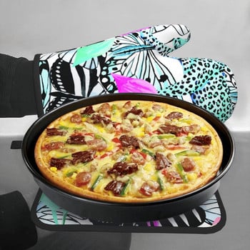 Cheetah Animals Модерна кухненска ръкавица Flamingo Butterfly Print Insulation Hot Oven Bowl Mitten Držač за саксия Комплект ръкавици за барбекю